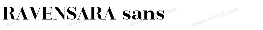 RAVENSARA sans字体转换